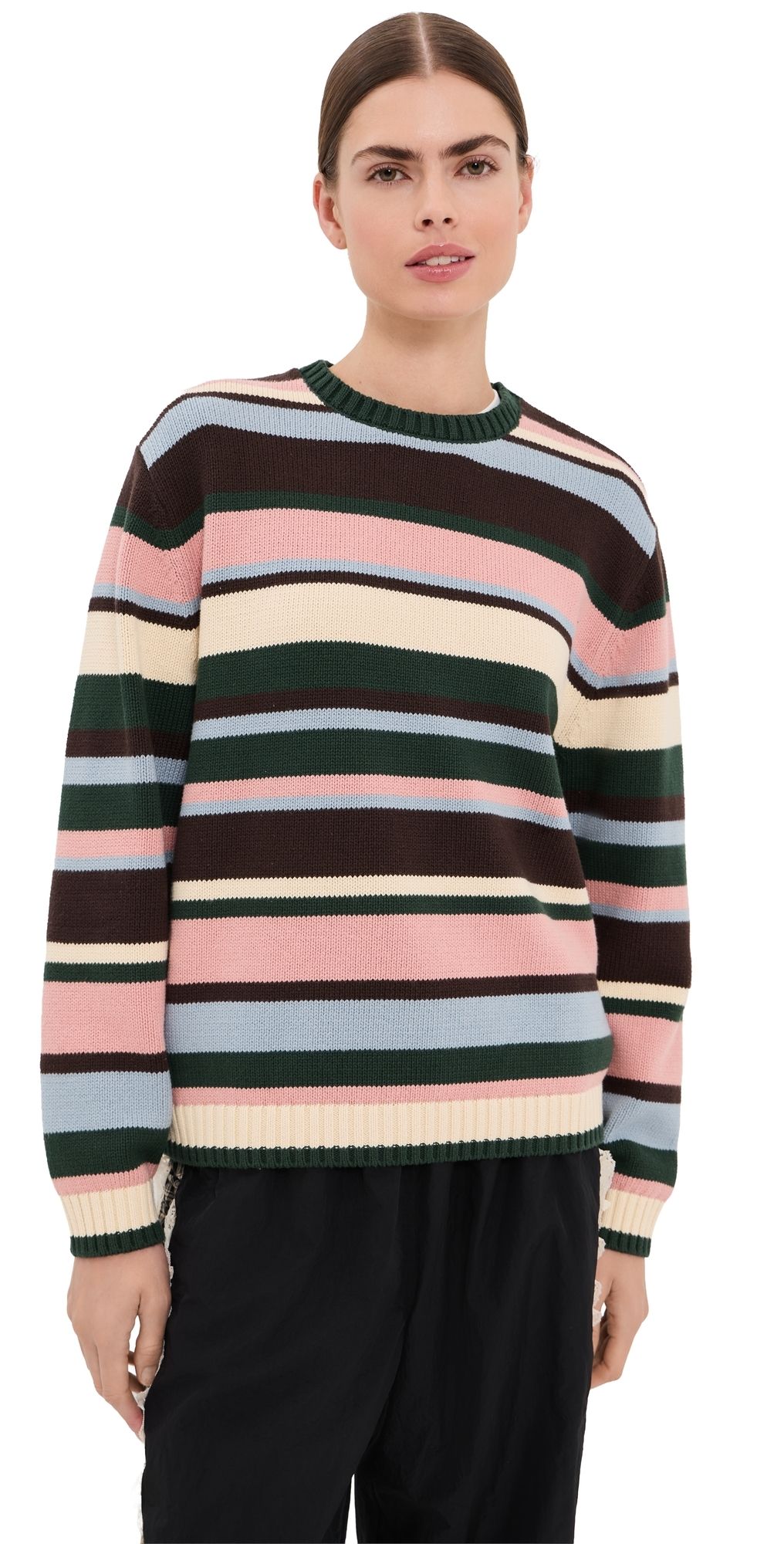 Tanner Fletcher Millhouse Striped Sweater Multi Stripe L