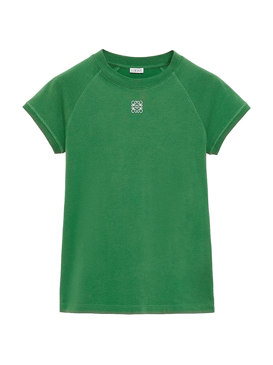 Women's Logo Cotton-Blend T-Shirt - Green - Size XL