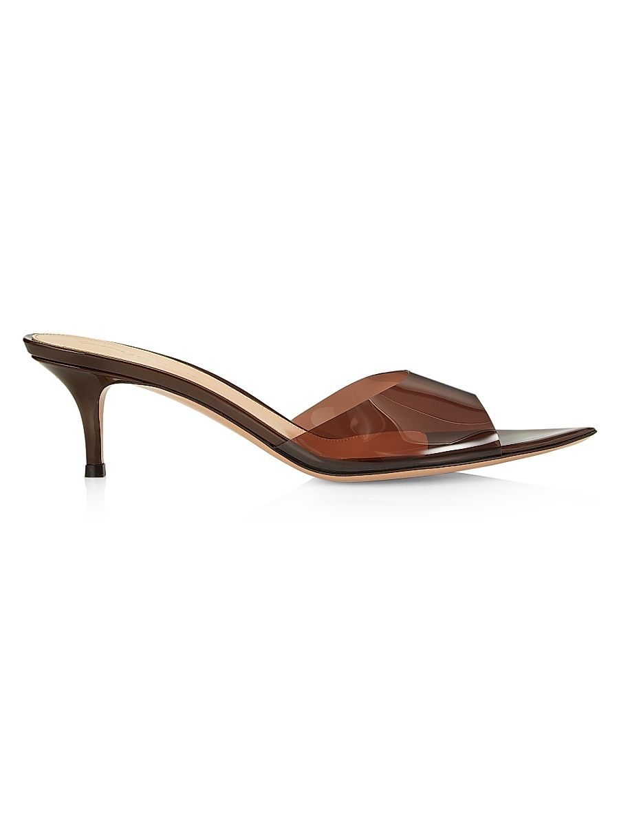 Women's Elle 55MM Plexi Mules - Brown - Size 12