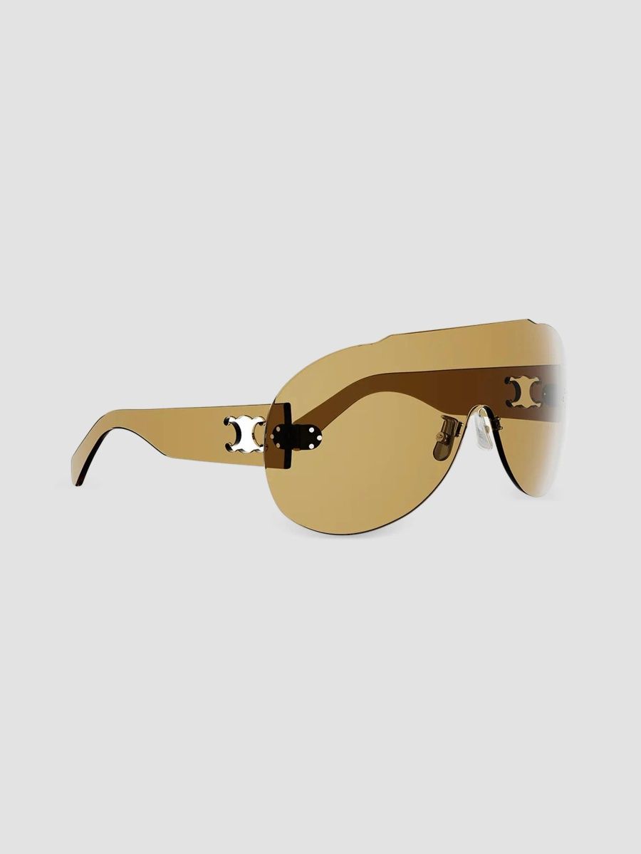 CELINE Women's Défilé Mask Sunglasses - Brown