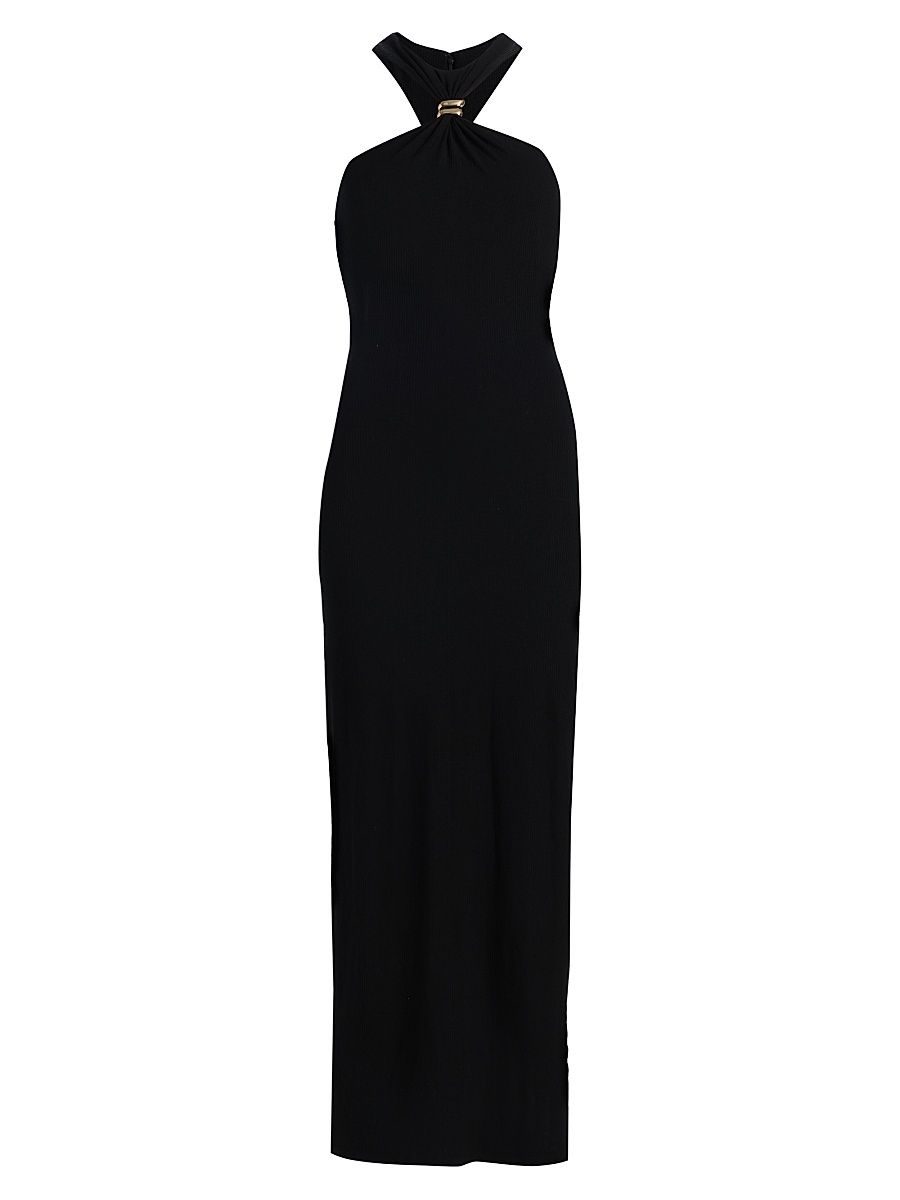 Women's Ziamara Column Maxi Dress - Black - Size Large