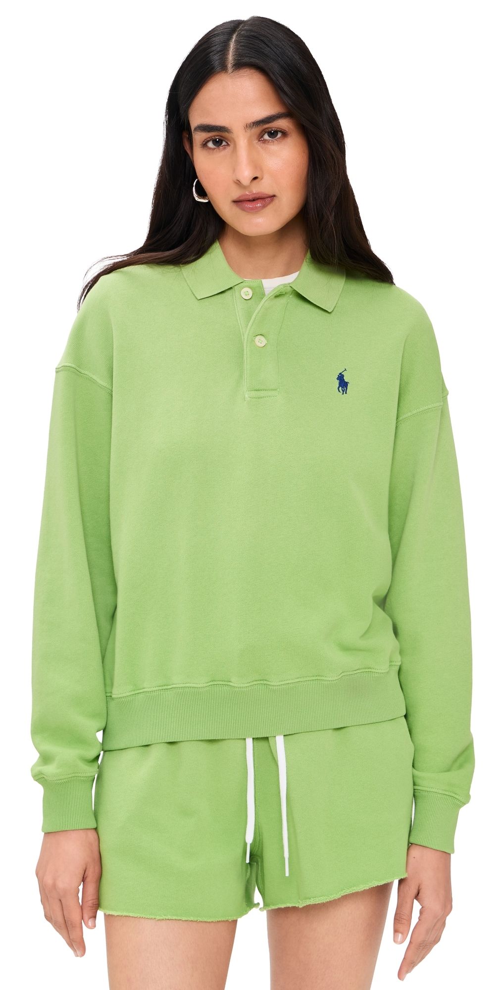 Polo Ralph Lauren French Terry Polo Pullover Parakeet Green L
