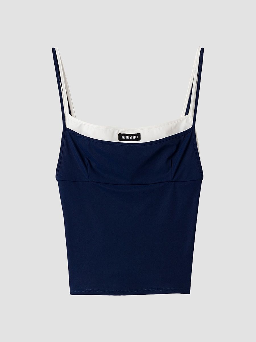 Women's Stretch Jersey Top - Dark Blue - Size 8