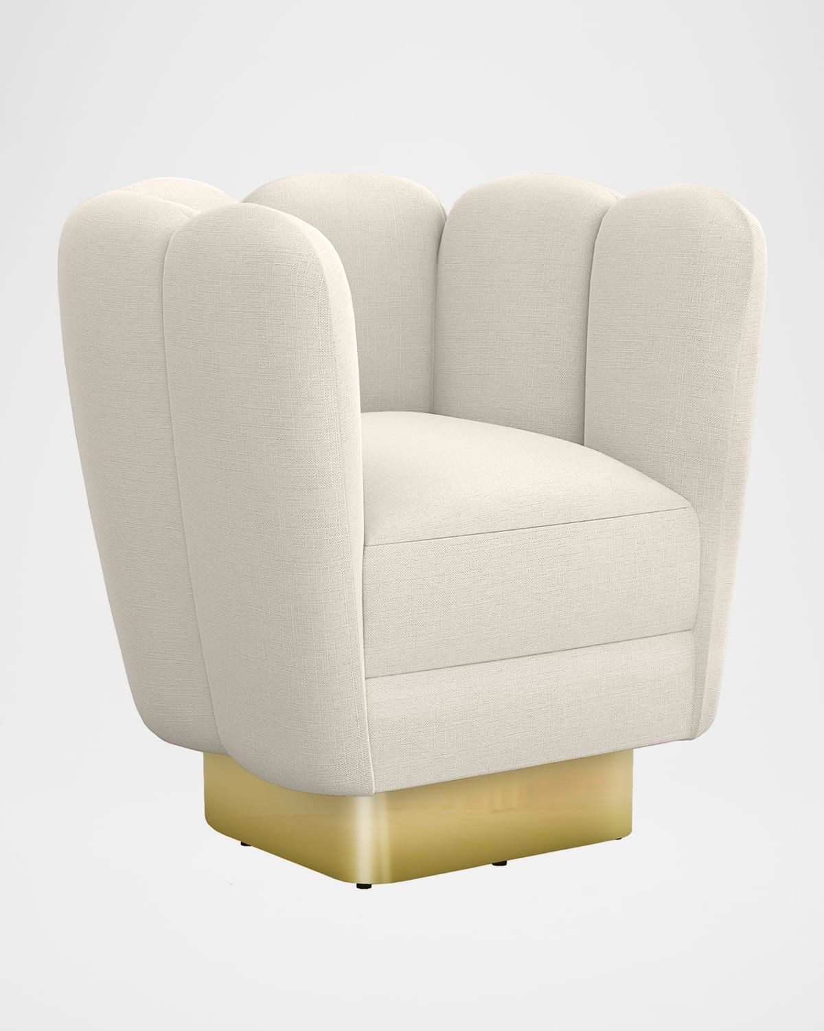 Gallery Brass Swivel Chair