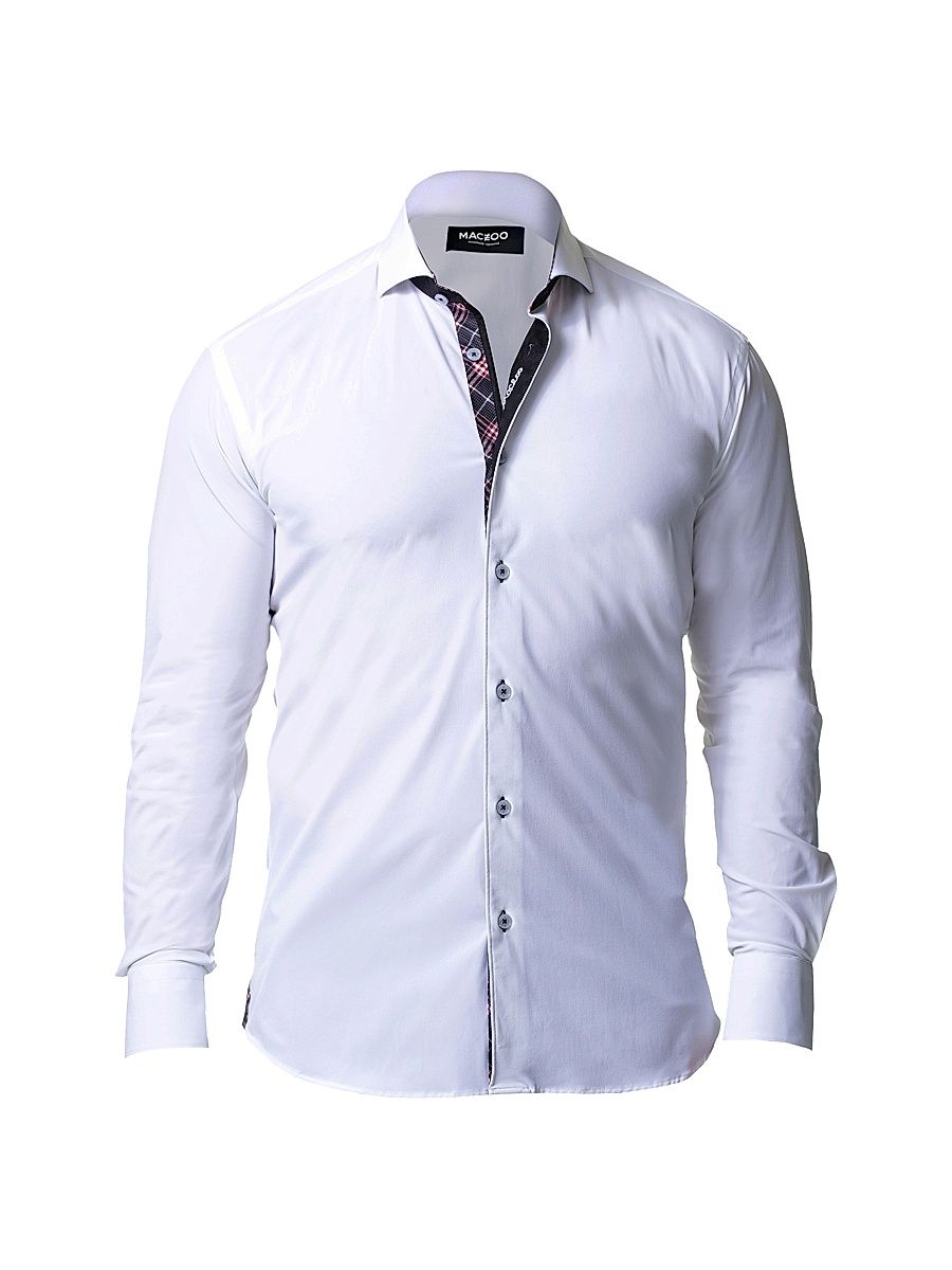 Men's Wall Street Check Performance Shirt - White - Size Medium