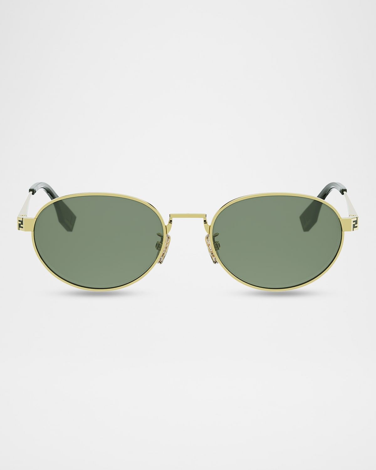 Men & apos;s Fendi Sky Gold-Tone Metal Round Sunglasses