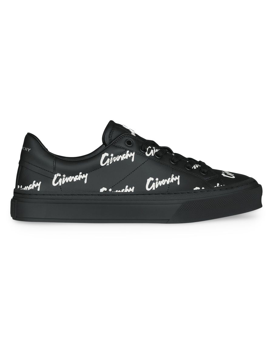 Givenchy Men's BH005V City Sport Lace-Up Sneakers - Black White - Size 11