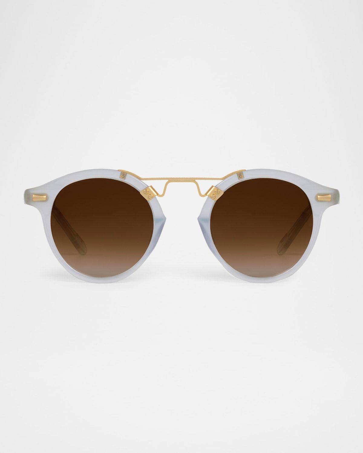 St. Louis Acetate & Stainless Steel Round Sunglasses
