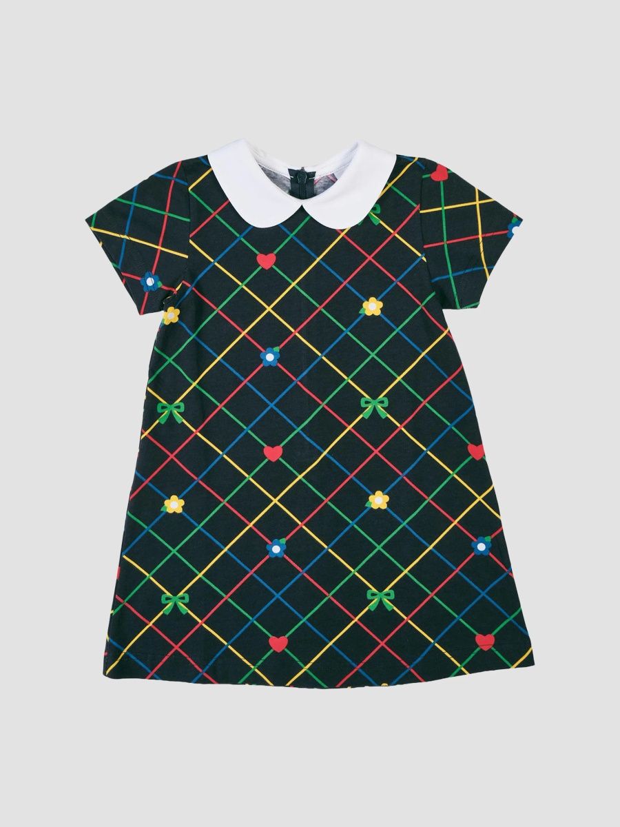 Florence Eiseman Girl's Little Girl's & Girl's Grid-Print Stretch Cotton Dress - Navy - Size 8