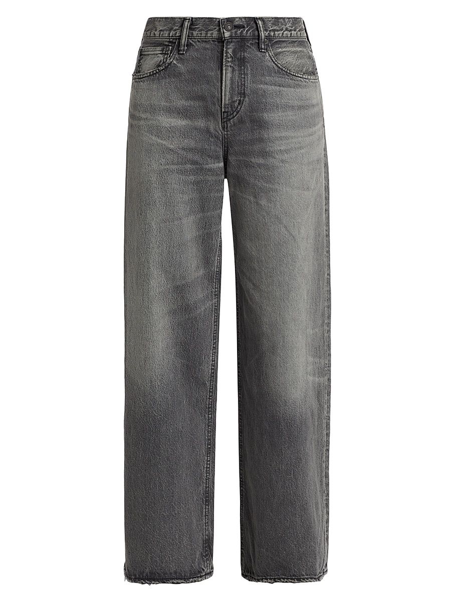 Women's Elmont Super Wide Mid-Rise Jeans - Light Black - Size 28