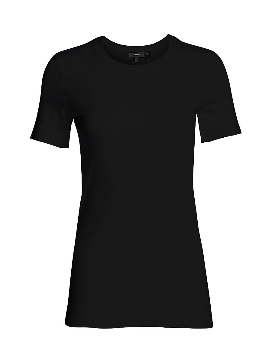Women's Johnna Pima Cotton Tee - Black - Size Large