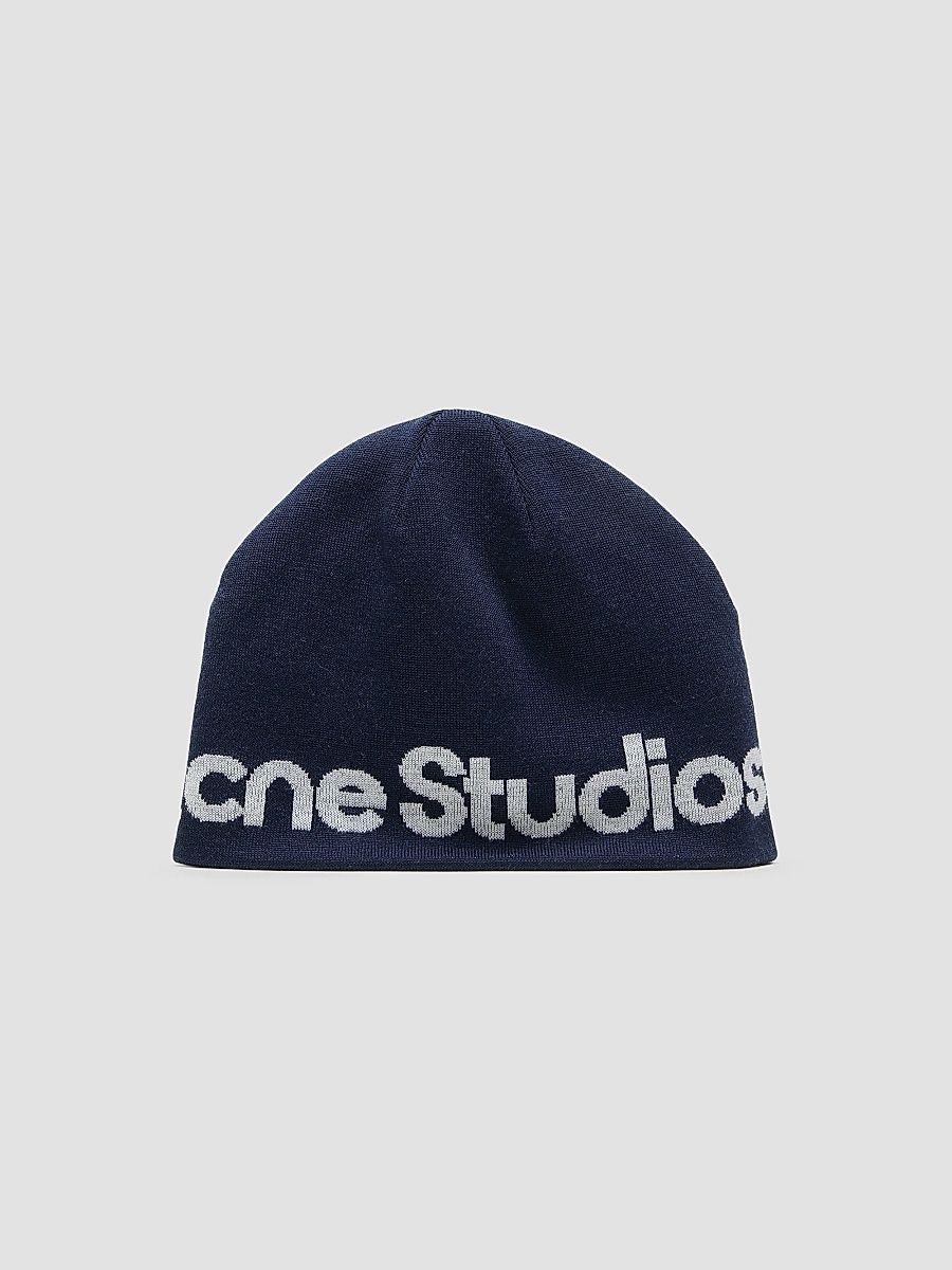 Men's Kort Sport Wool-Nylon Beanie - Navy White