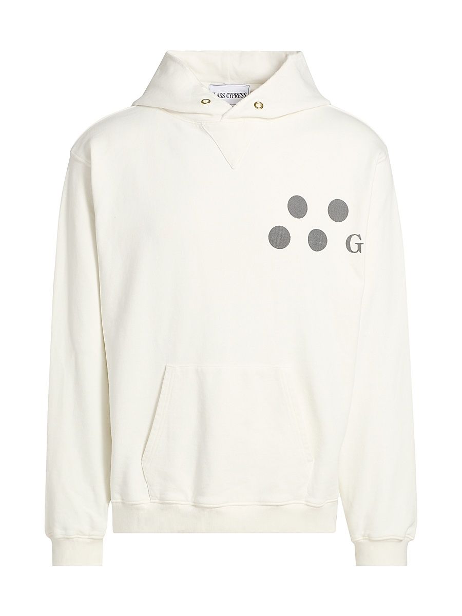 Men's Logo Cotton-Terry Hoodie - White - Size XXL