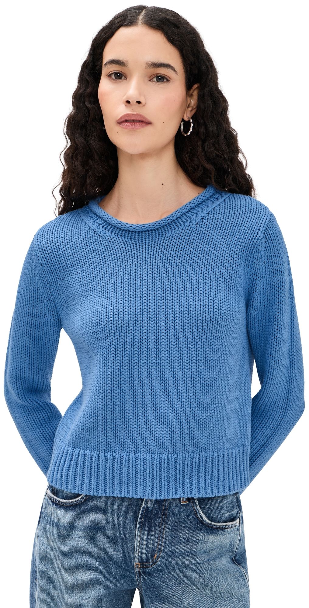 La Ligne Solid Mini Marina Sweater Sky L
