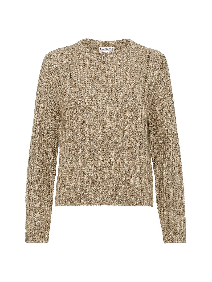 Women's Soft Wool, Cashmere and Mohair Dazzling Rib Sweater - Camel - Size XXXL