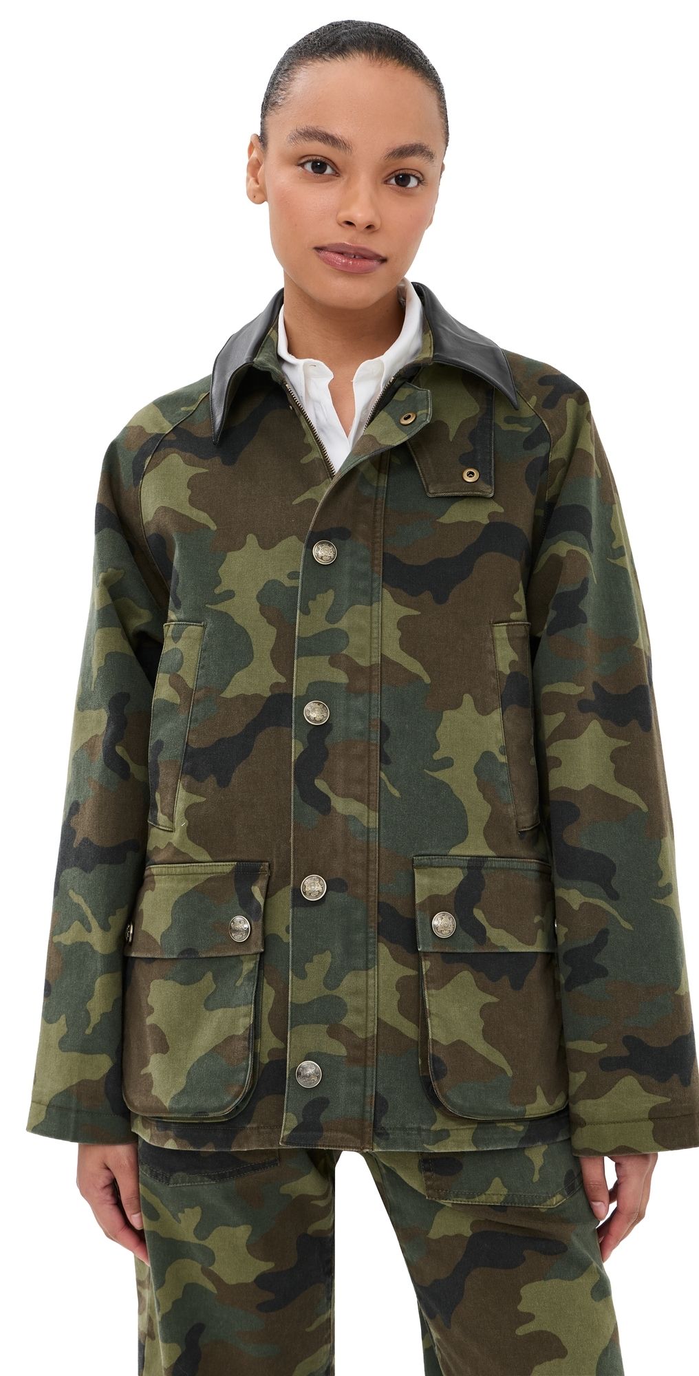 Nili Lotan Andrew Parka Camouflage L