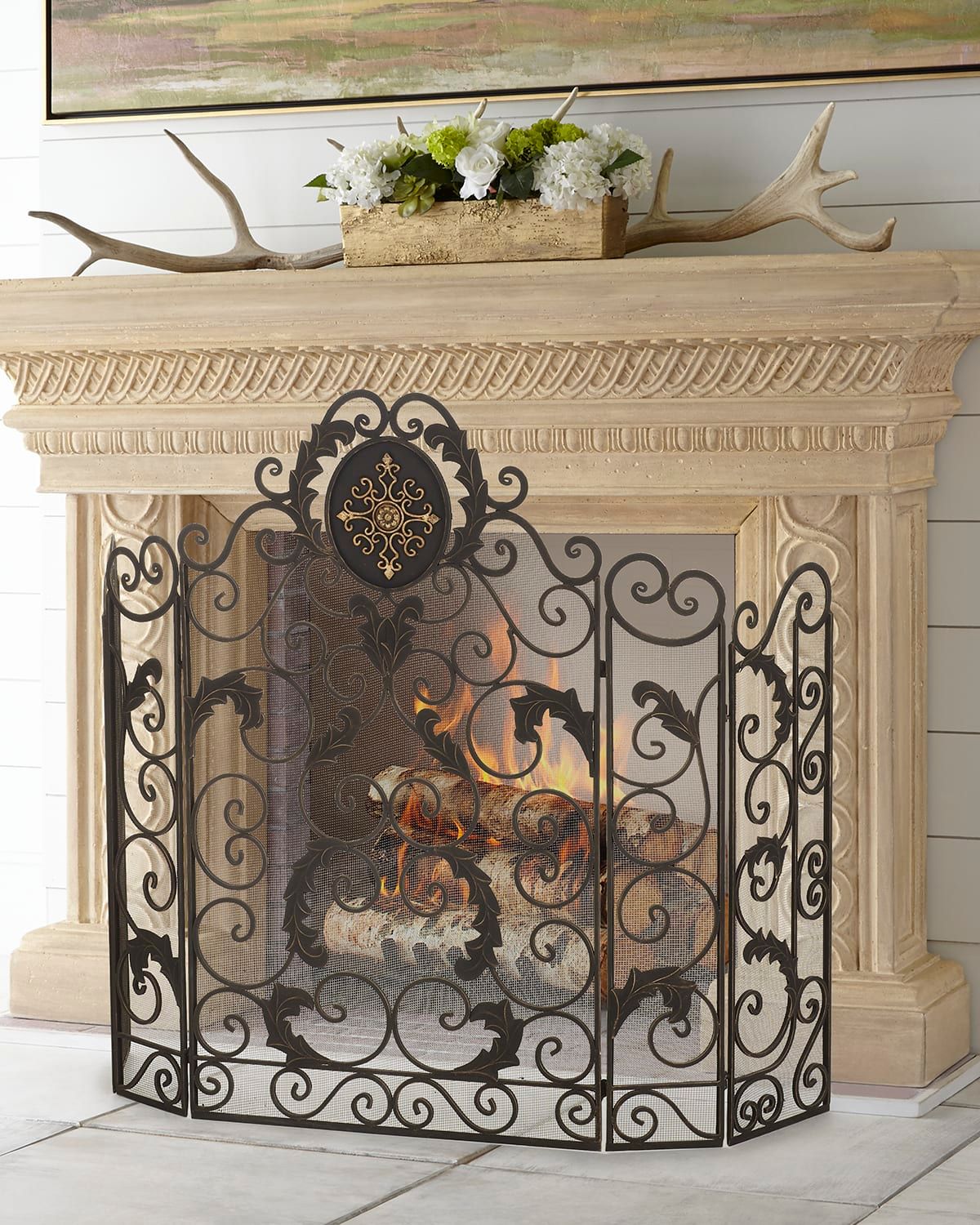 Medallion Fireplace Screen