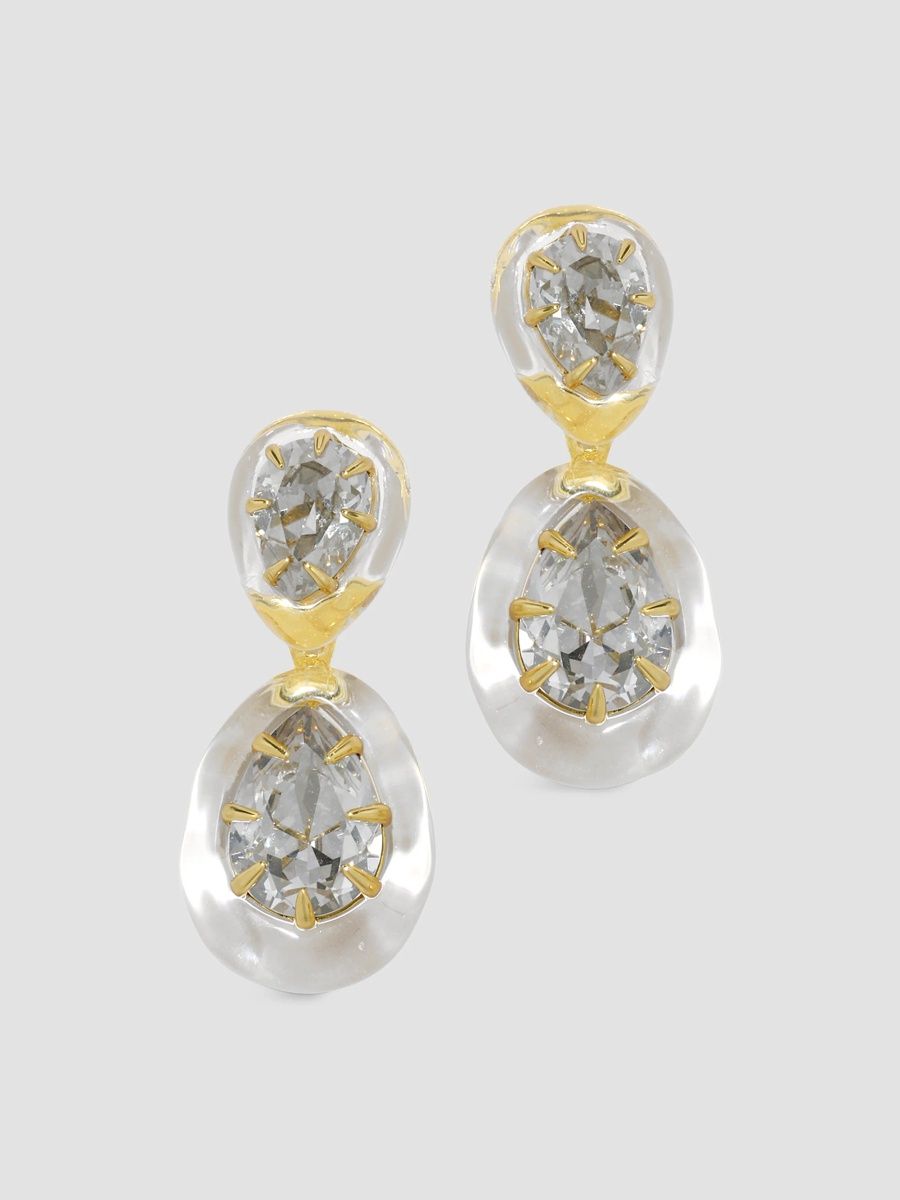 Alexis Bittar Women's Bonbon 14K-Gold-Plated, Crystal & Lucite Drop Earrings - Crystal