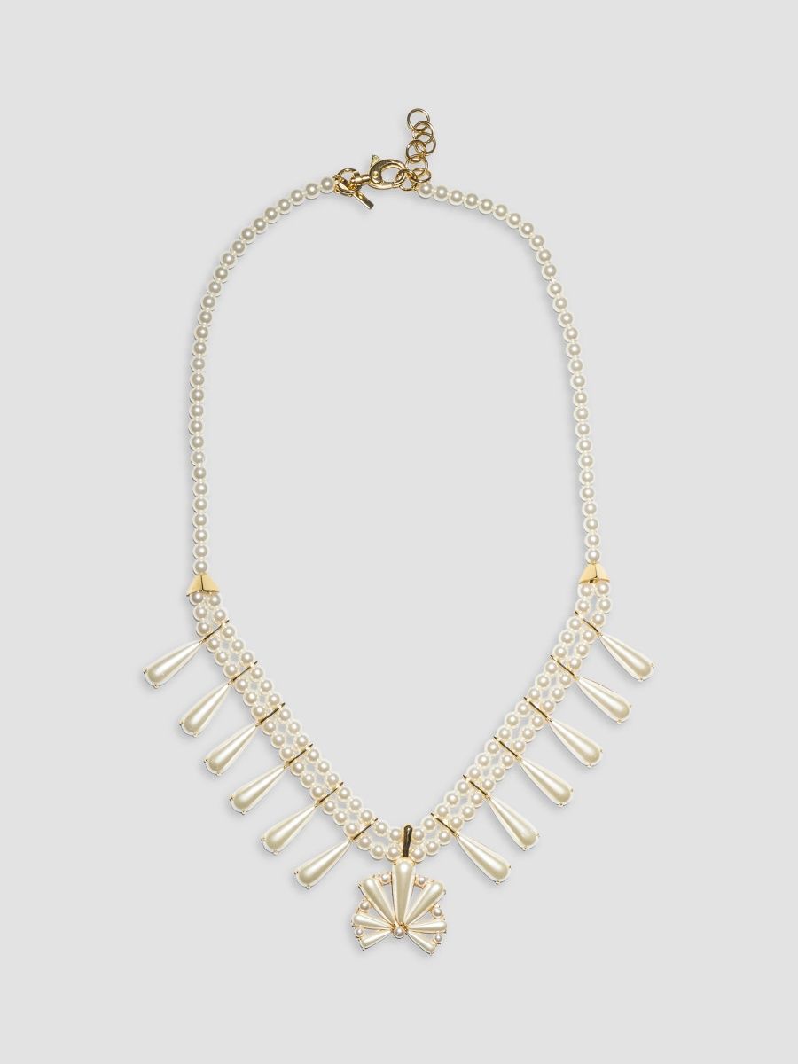 Lele Sadoughi Women's Gilded Frontier Scallop Blossom 14K-Gold-Plated & Imitation Pearl Necklace - Pearl