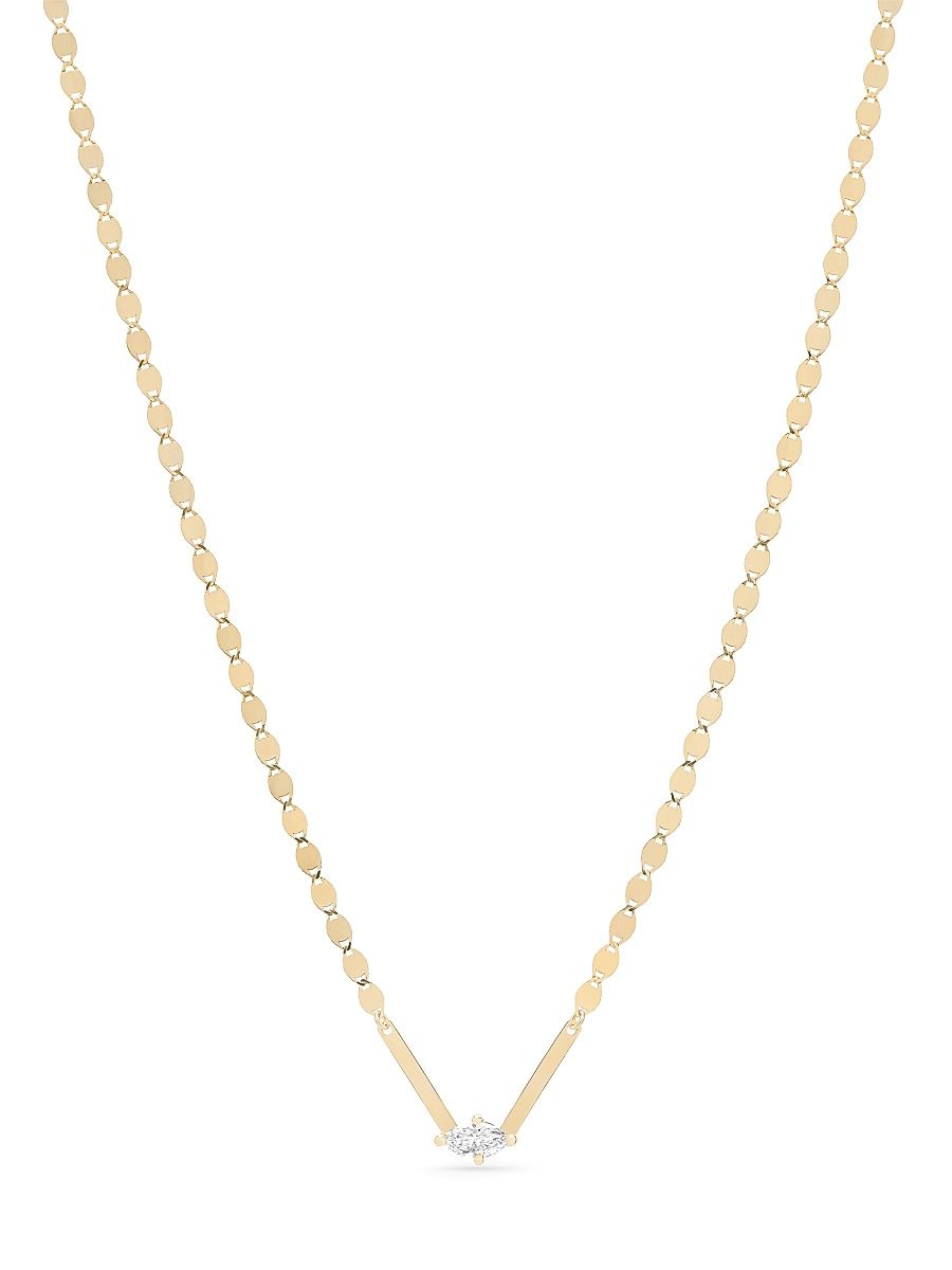 Women's 14K Yellow Gold & 0.20 TCW Diamond Pendant Necklace - Yellow Gold