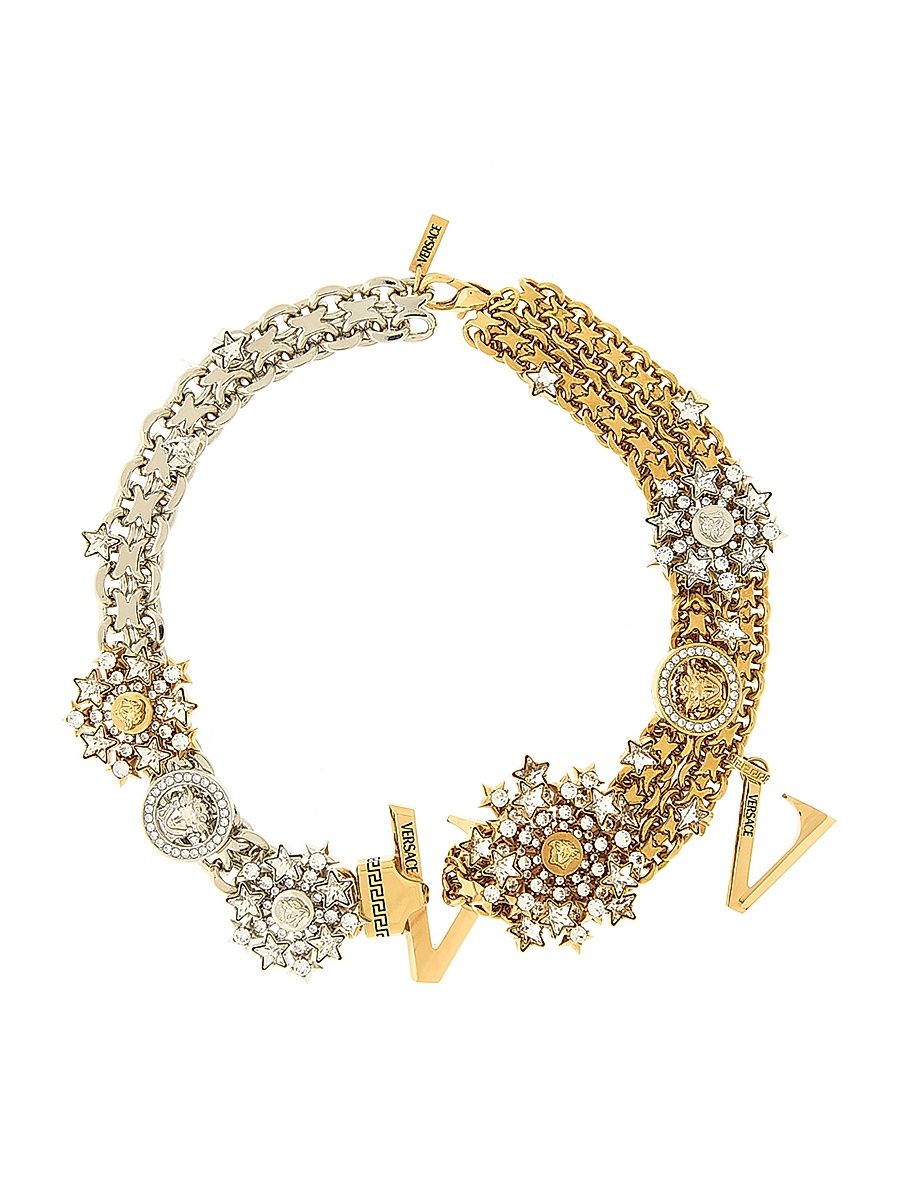 Women's Clash Brass & Cubic Zirconia Necklace - Versace Gold