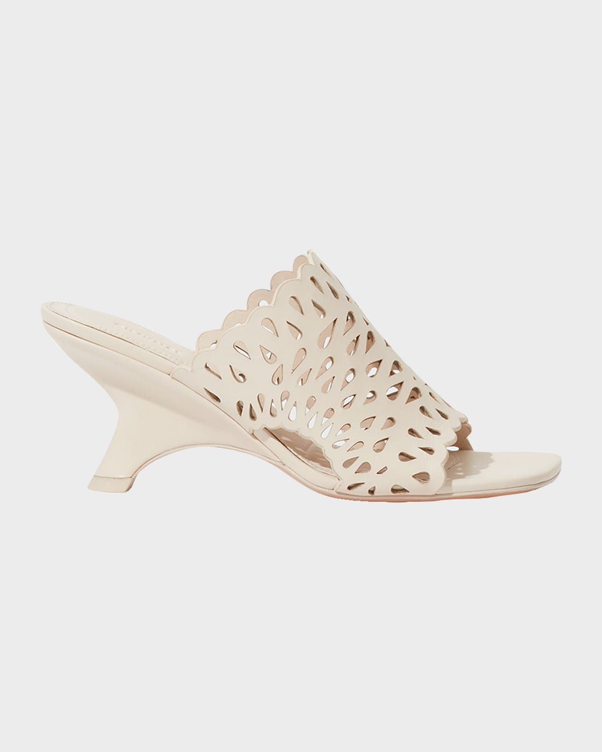 Shadow Laser-Cut Leather Mules