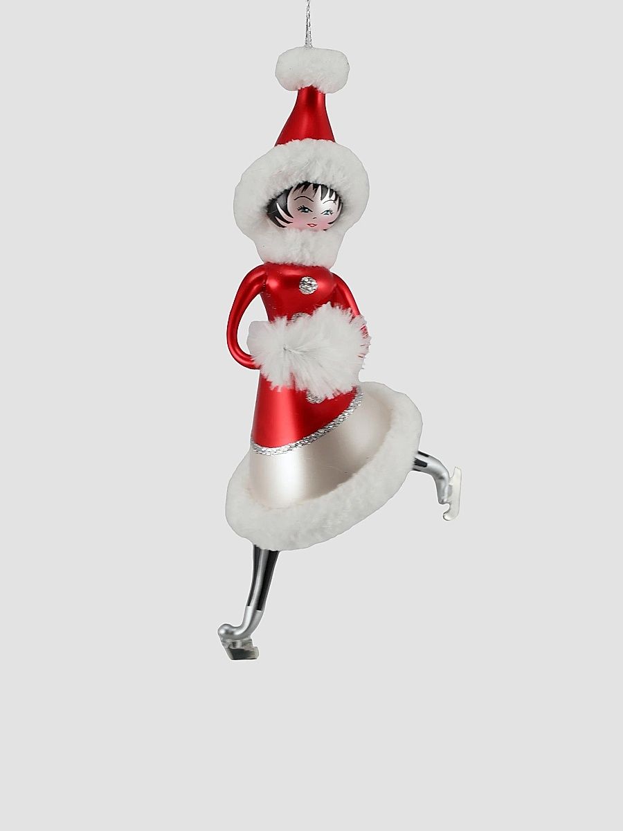 Soffieria De Carlini Ice Skating Mrs. Claus Ornament