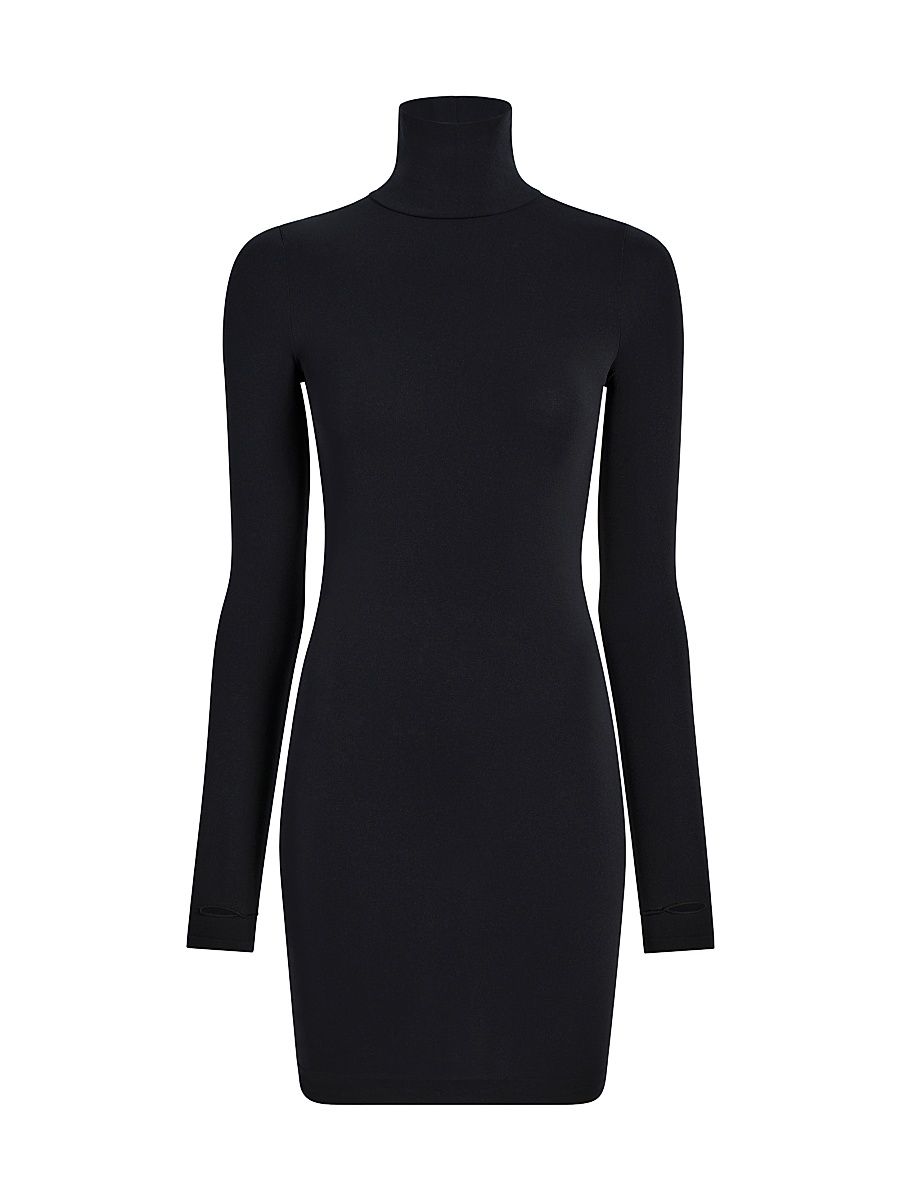Women's Ballet Body Turtleneck Minidress - Black