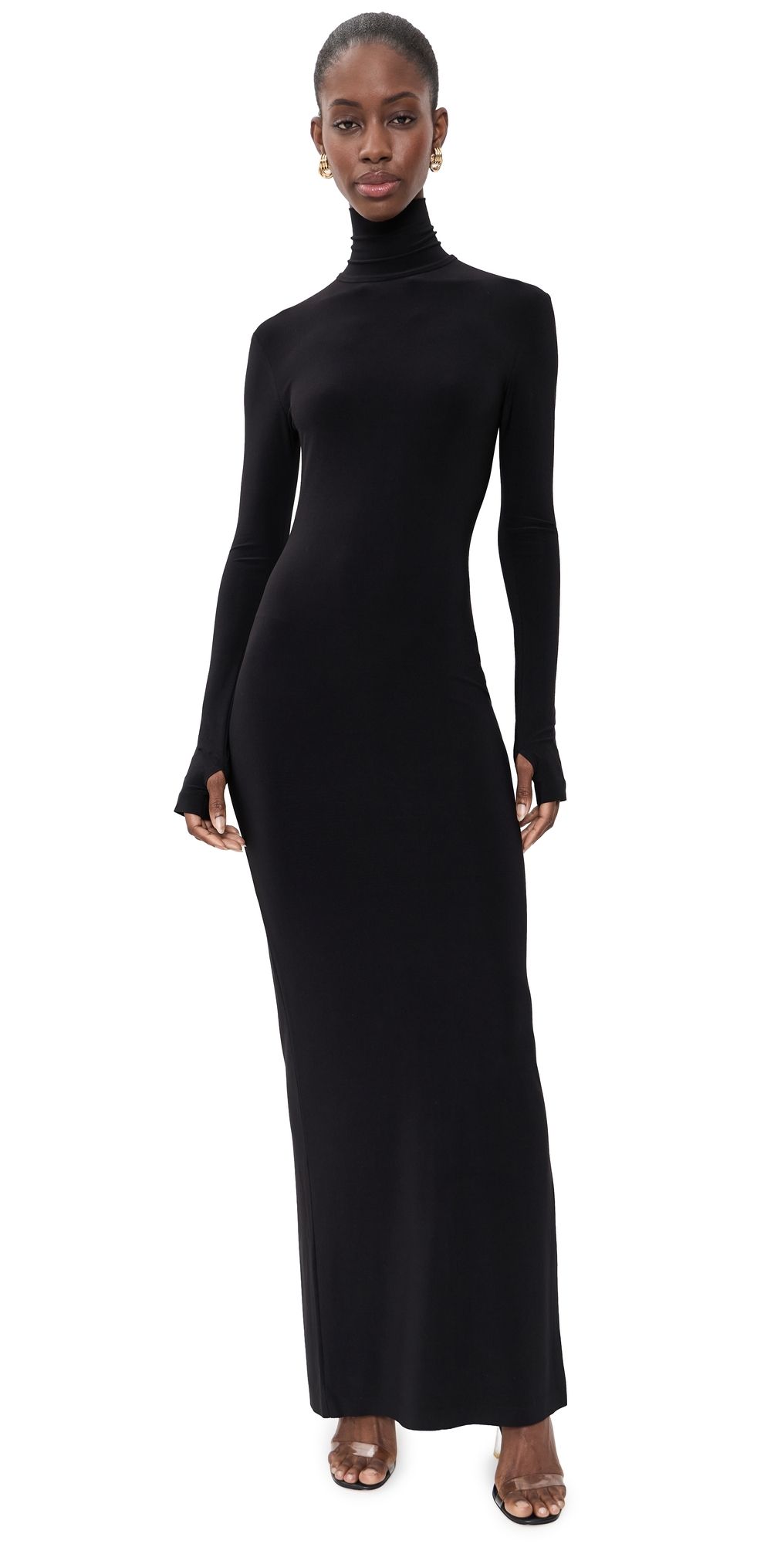 Norma Kamali Turtle Maxi Dress Black XS