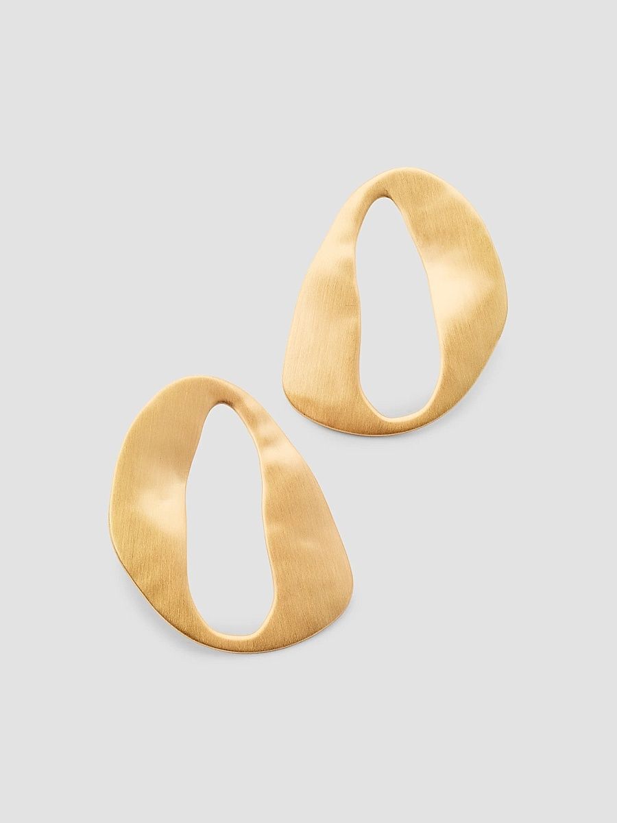 Women's Rue Goldtone Drop Earrings - Brushed Brass