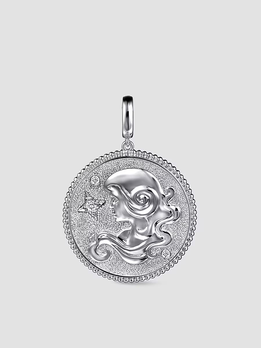Gabriel & Co Women's Bujukan Sterling Silver & White Sapphire Virgo Medallion - Sterling Silver