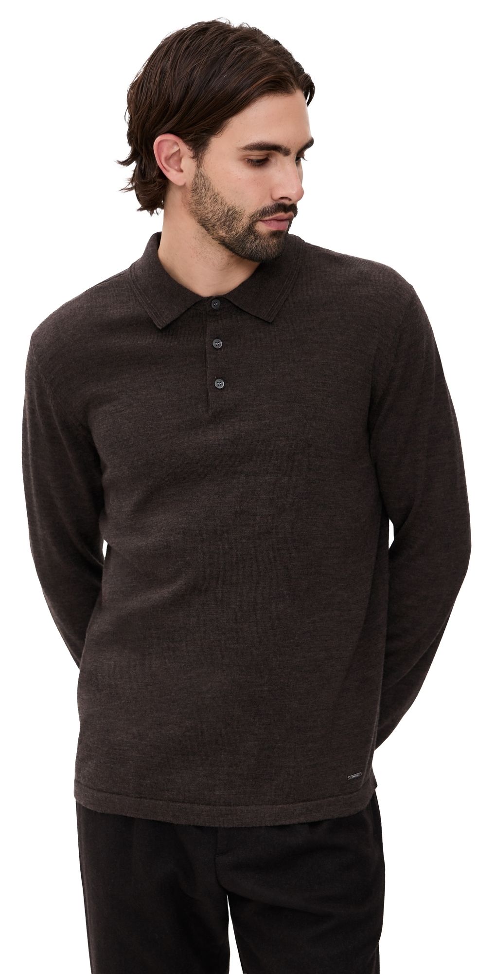 SIMKHAI Reynolds Polo Chocolate Melange L