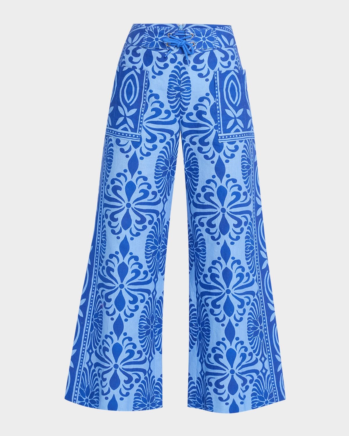 Cropped Patch Pocket Surf Pants