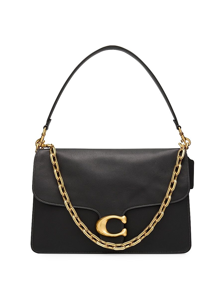 Women's Tabby Soft Grain Leather Shoulder Bag - Black