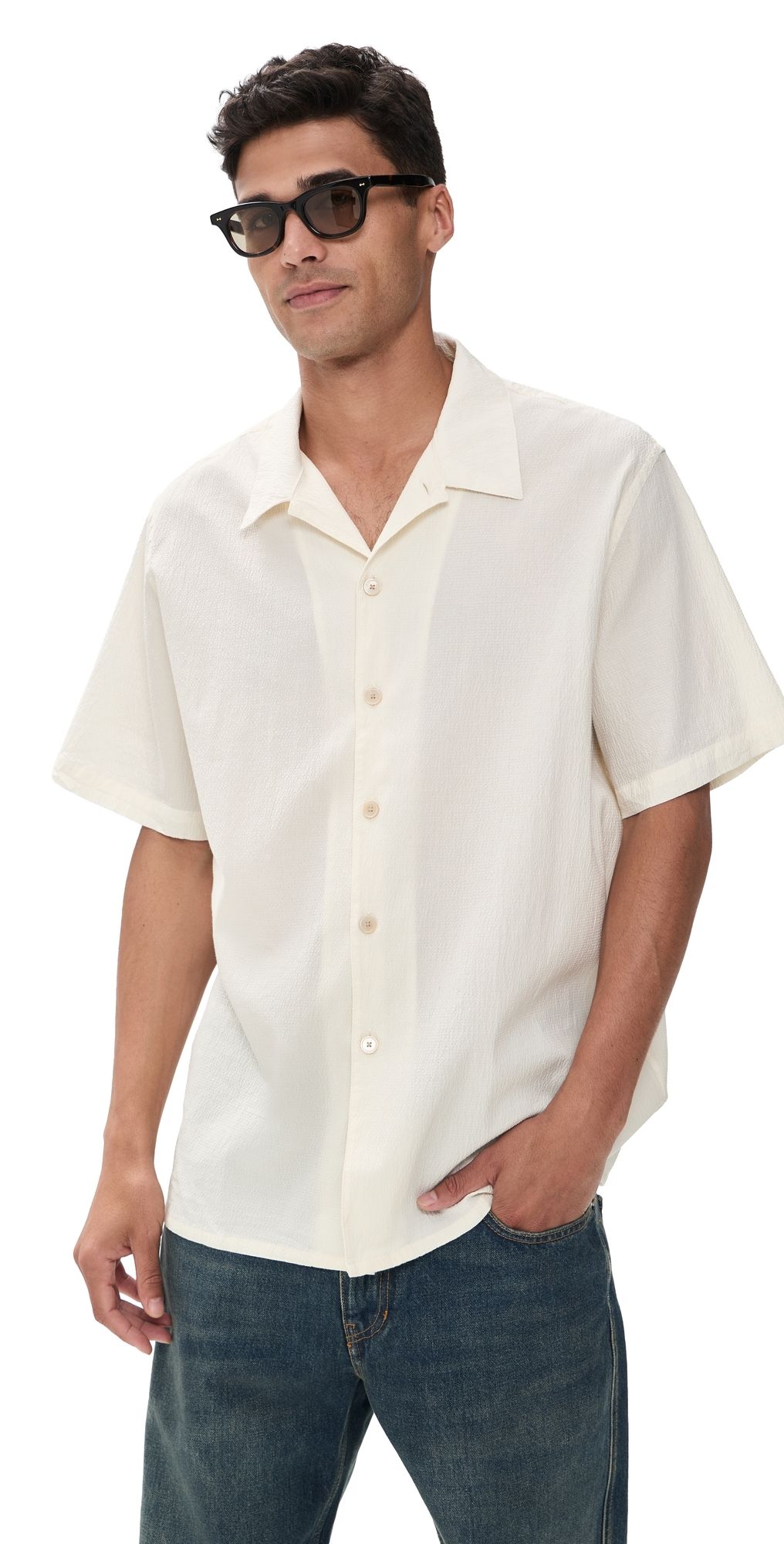 PS Paul Smith Short Sleeve Casual Fit Shirt Off White L