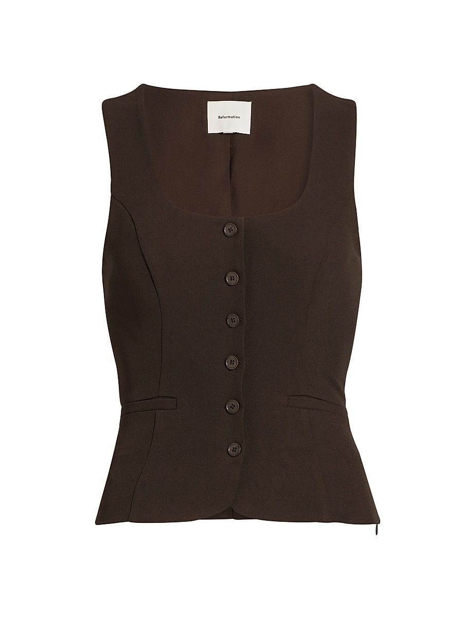 Women's Delanie Square Neck Sleeveless Top - Mole - Size 10