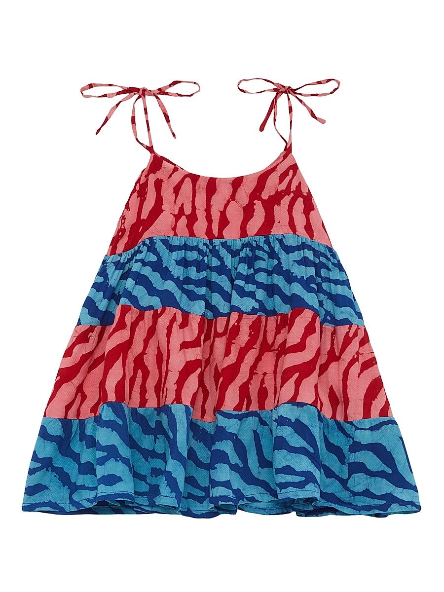 Baby Girl's, Little Girl's & Girl's Tito Printed Colorblock Dress - Blue Pink - Size 8