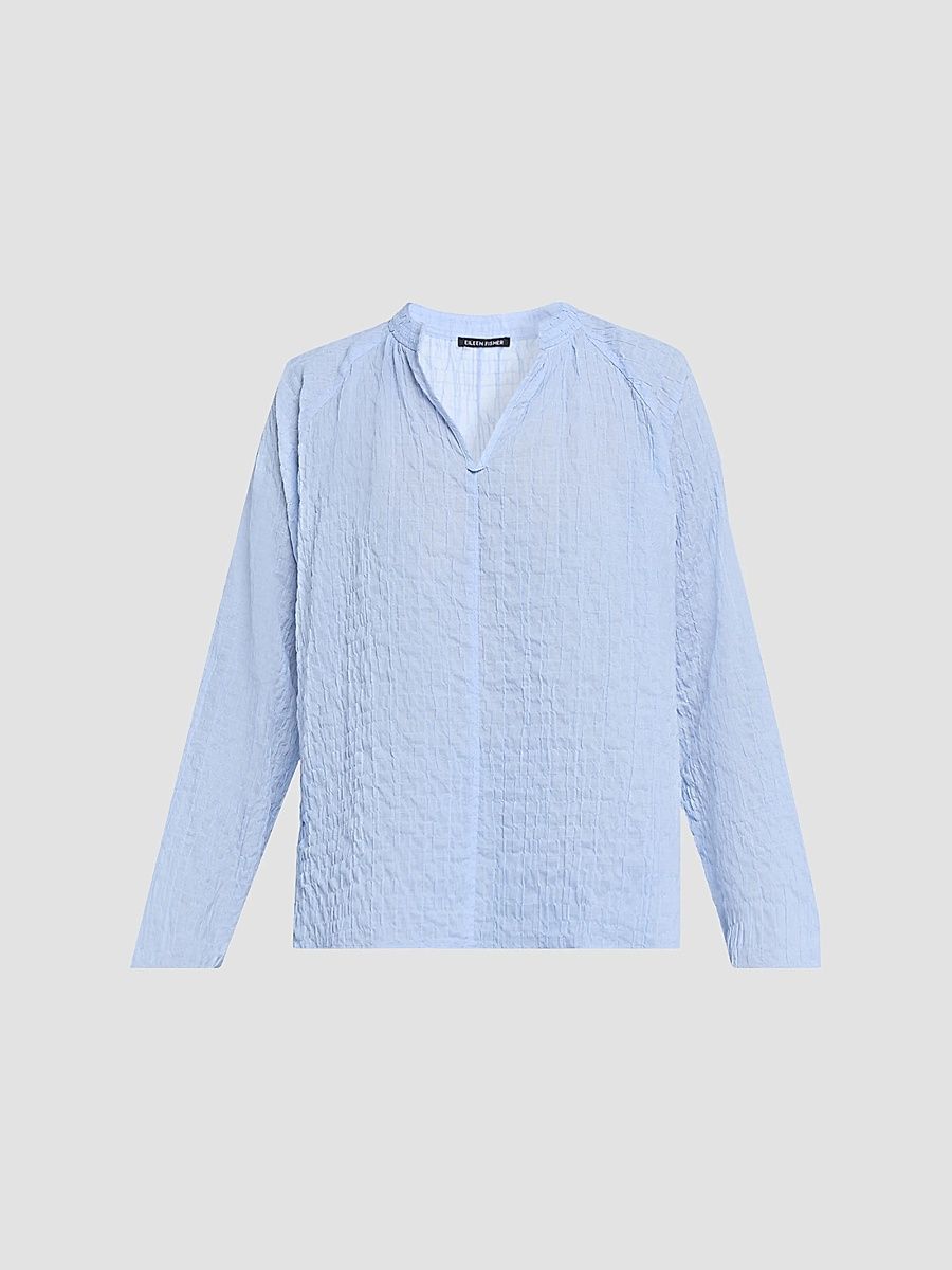 Women's Puckered Raglan-Sleeve Top - Cornflower - Size 20