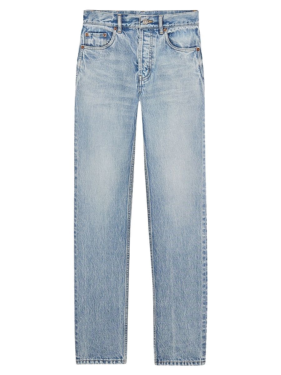 Saint Laurent Women's Straight Jeans in Denim - South Blue - Size 32