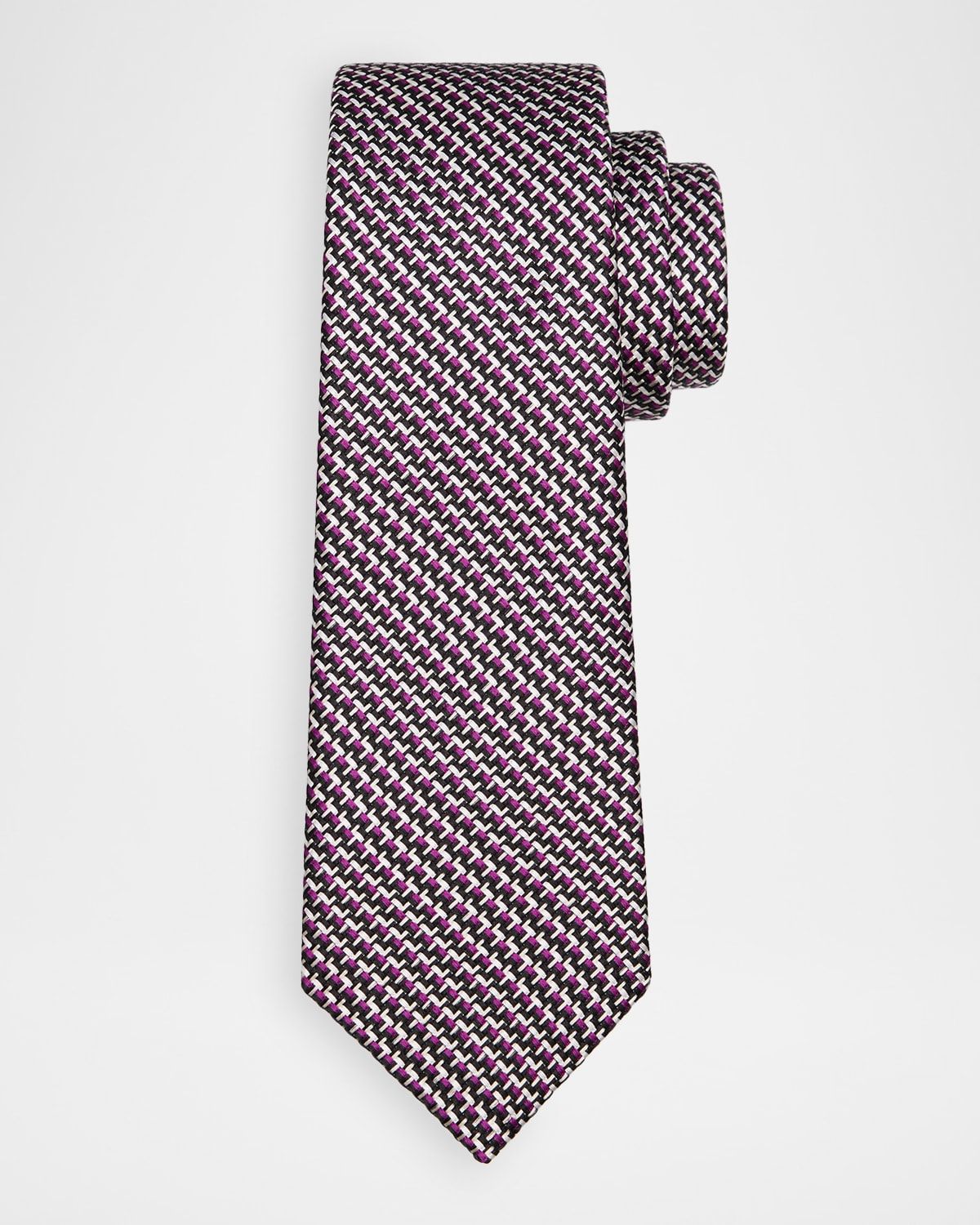 Men & apos;s Tricolor Woven Silk Tie