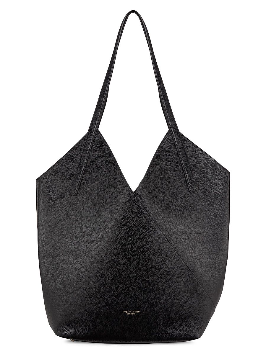 Women's Alix Leather Tote Bag - Black