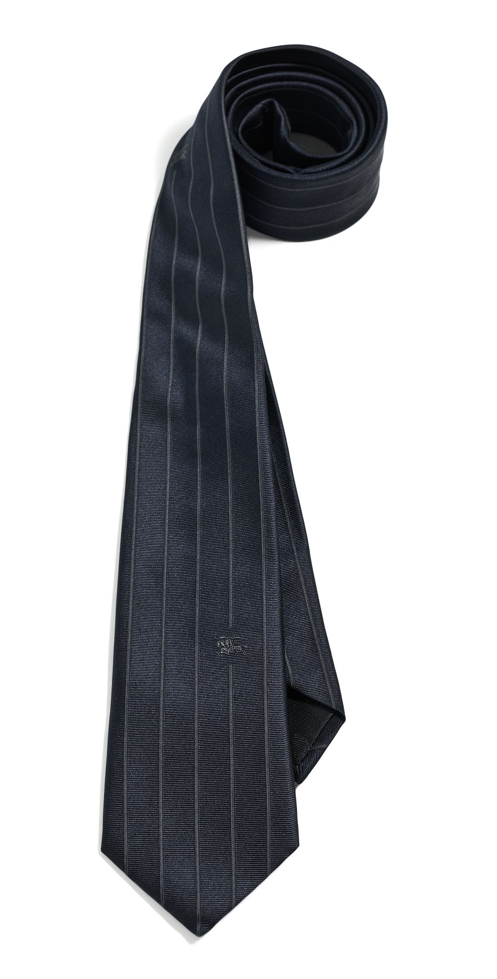 Burberry Pinstripe Silk Tie Navy One Size