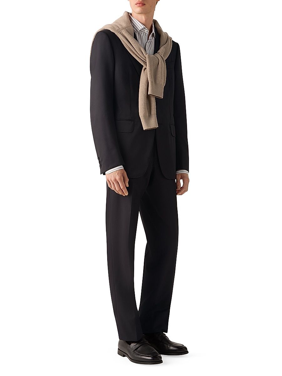 Men's Centoventimila Wool Suit - Black - Size 50