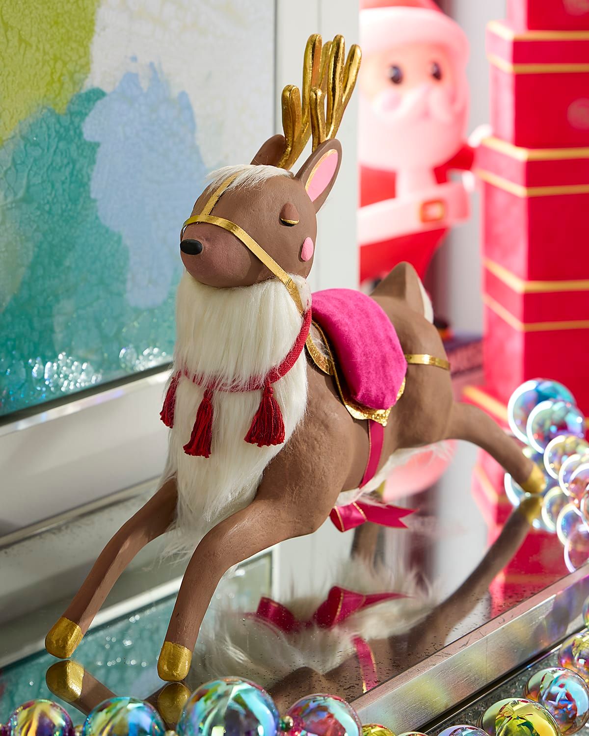 Papa Noel & apos;s Reindeer 21" Tabletop Christmas Decor