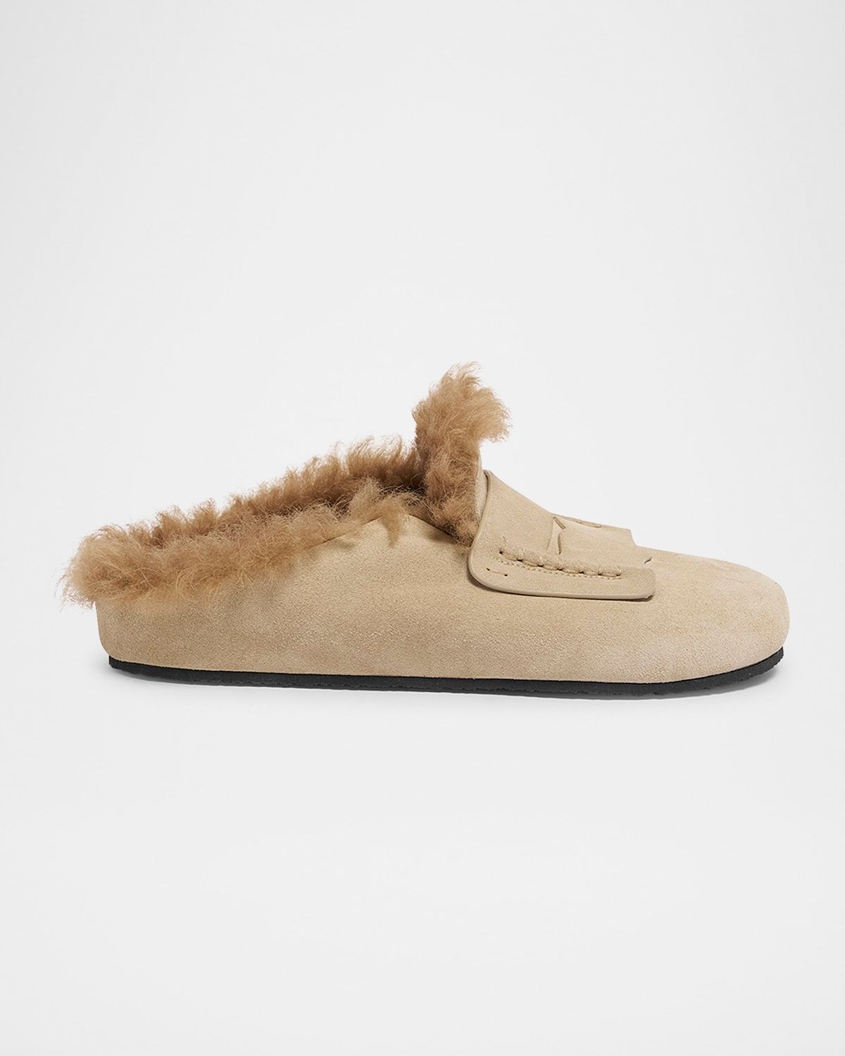 Les Mocassin Suede Mules