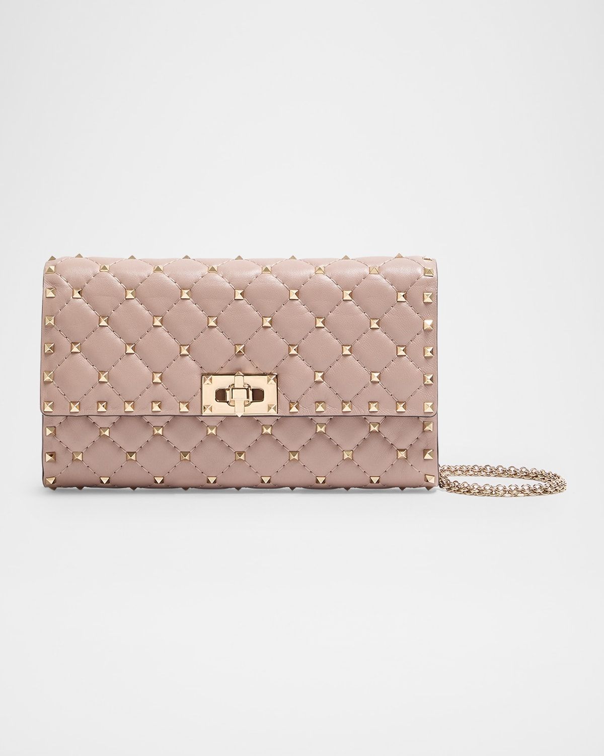 Quilted Rockstud Leather Crossbody Bag