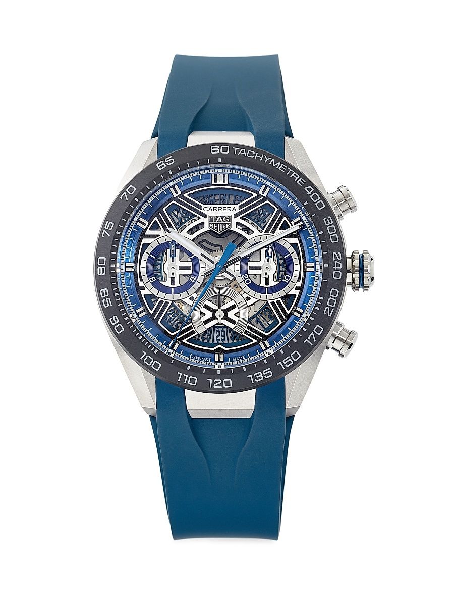 Women's Carrera TH-20 Extreme Titanium & Rubber Watch/44MM - Blue