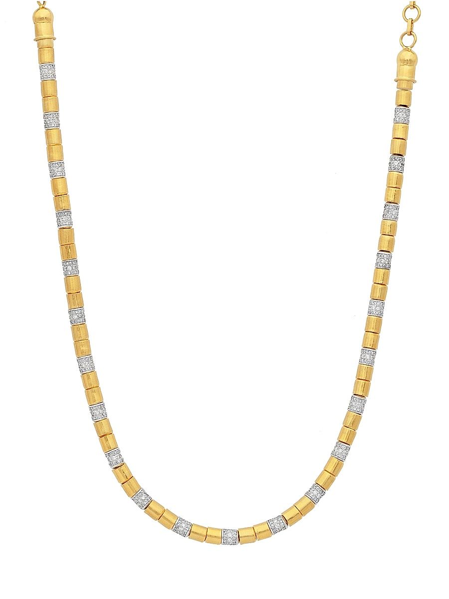 Women's Vertigo 24K Yellow Gold, 18K White Gold & 5.59 TCW Diamond Short Beaded Necklace - Yellow Gold