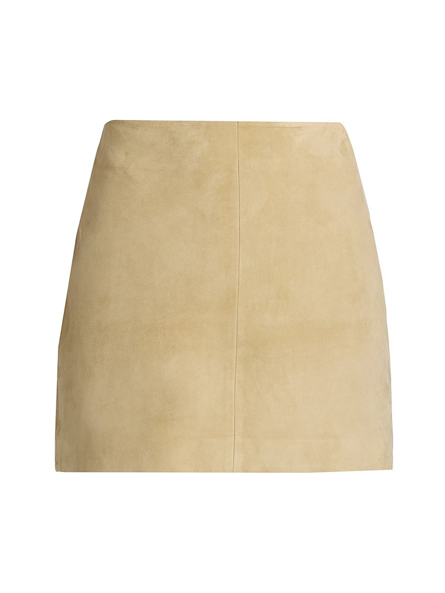 Women's Melody Suede Miniskirt - Gravel - Size 10
