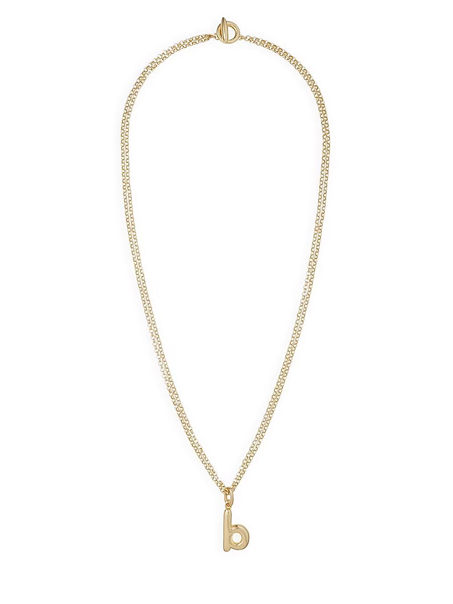 Women's The Puffy Initial Goldtone Pendant Necklace - Gold